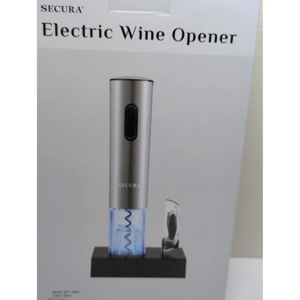 Secura Electric Wine Opener, Automatic Electric Wine Bottle Corkscrew Opener New